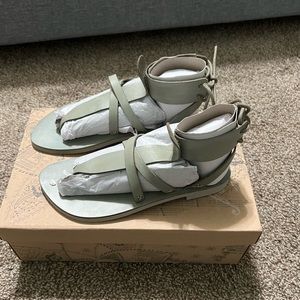 Nwt free people lace up sandals